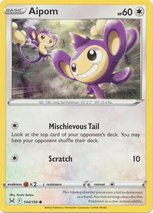 Aipom Lost Origin Common 144/196