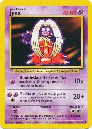 Jynx Base Set (Unlimited) Uncommon 31 (HP)