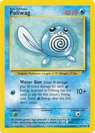 Poliwag Base Set (Unlimited) Common 59 (HP)