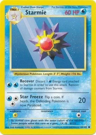 Starmie Base Set (Unlimited) Common 64 (LP)