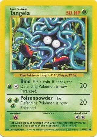 Tangela Base Set (Unlimited) Common 66 (HP)