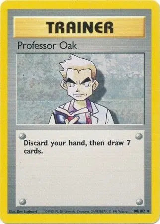 Professor Oak Base Set (Unlimited) Uncommon 88 (HP)