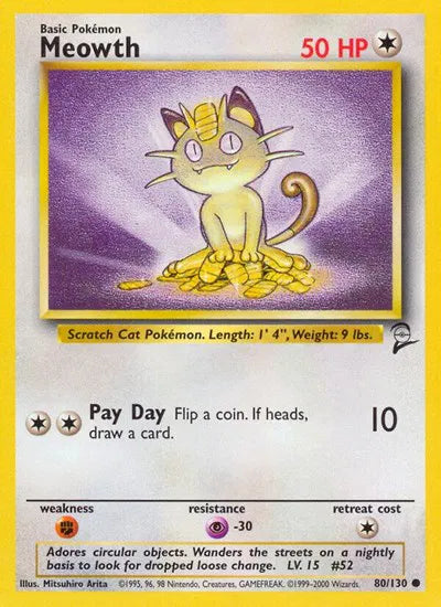 Meowth Base Set 2 Common 80