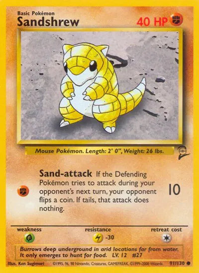 Sandshrew Base Set 2 Common 91