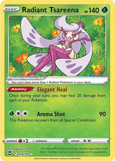 Radiant Tsareena Radiant Rare • 016/195 Silver Tempest