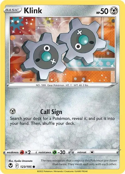 Klink Silver Tempest Common 123/195 Reverse Holofoil