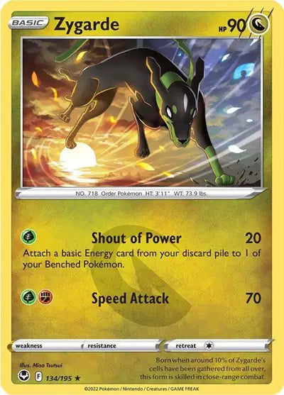 Zygarde Rare • 134/195 Silver Tempest