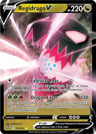 Regidrago V Ultra Rare • 135/195 Silver Tempest