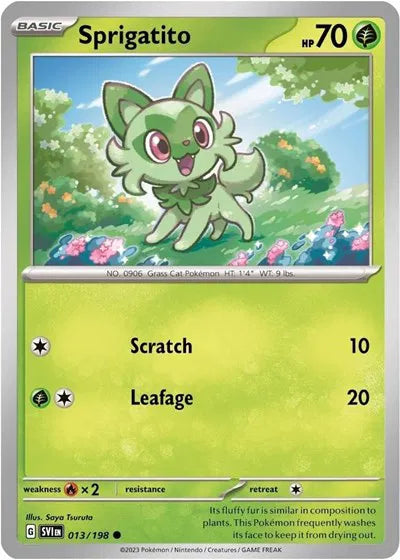 Sprigatito Scarlet & Violet Base Set Common 013/198