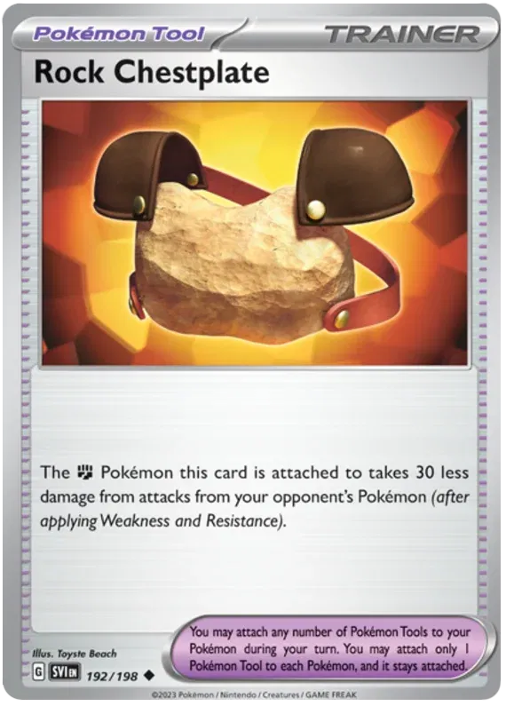 Rock Chestplate Scarlet & Violet Base Set Uncommon 192/198