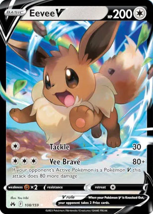 Eevee V Crown Zenith Ultra Rare 108/159