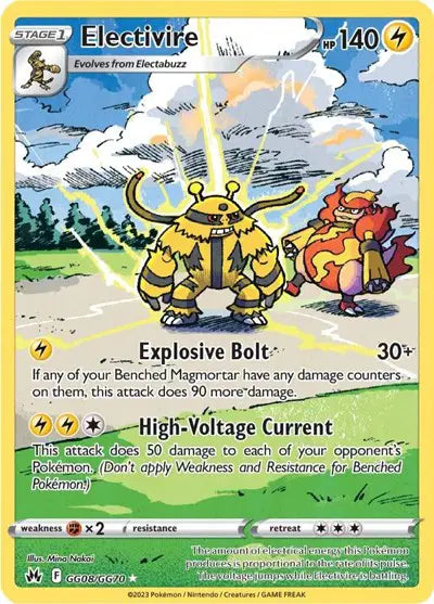 Electivire Holo Rare • GG08/GG70 Crown Zenith: Galarian Gallery