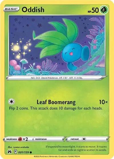 Oddish Common • 001/159 Crown Zenith