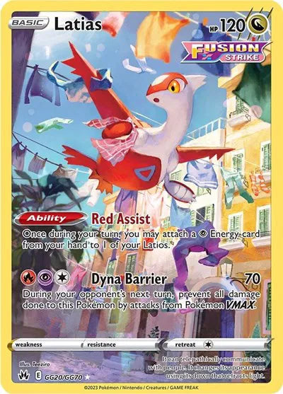Latias Crown Zenith: Galarian Gallery Holo Rare GG20/GG70