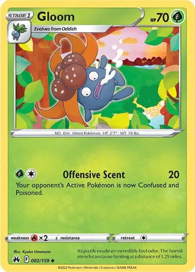 Gloom Uncommon • 002/159 Crown Zenith Reverse Holofoil