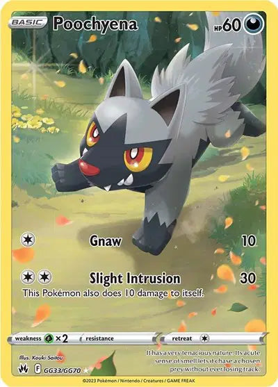 Poochyena Holo Rare • GG33/GG70 Crown Zenith: Galarian Gallery