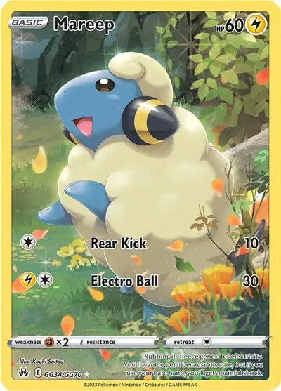 Mareep Holo Rare • GG34/GG70 Crown Zenith: Galarian Gallery