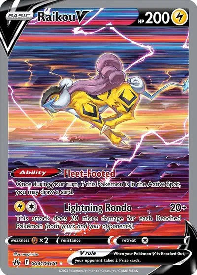 Raikou V Crown Zenith: Galarian Gallery Ultra Rare GG41/GG70