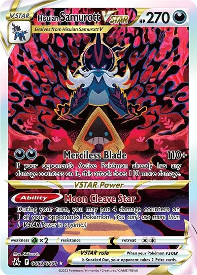 Hisuian Samurott VSTAR Crown Zenith: Galarian Gallery Ultra Rare GG52/GG70