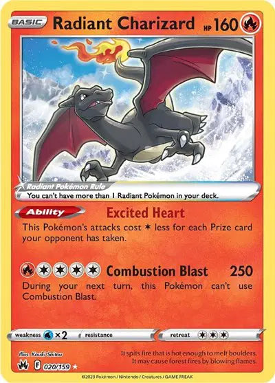 Radiant Charizard Radiant Rare • 020/159 Crown Zenith