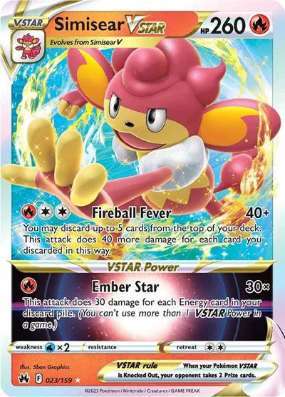 Simisear VSTAR Crown Zenith Ultra Rare 023/159