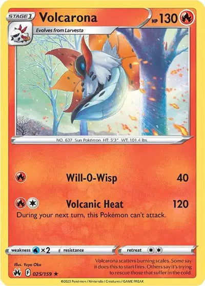 Volcarona Rare • 025/159 Crown Zenith