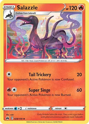 Salazzle Uncommon • 028/159 Crown Zenith