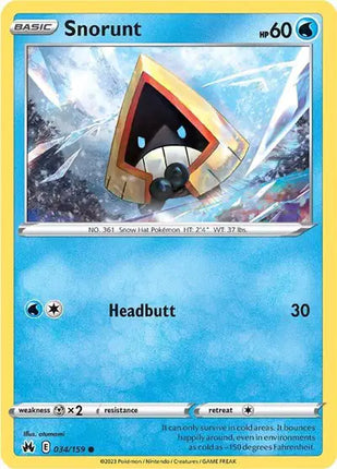 Snorunt Common • 034/159 Crown Zenith