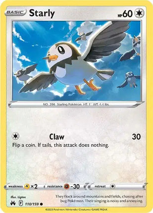 Starly Common • 110/159 Crown Zenith Reverse Holofoil