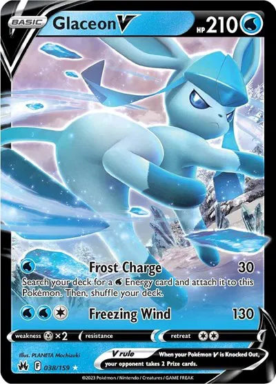 Glaceon V Crown Zenith Ultra Rare 038/159