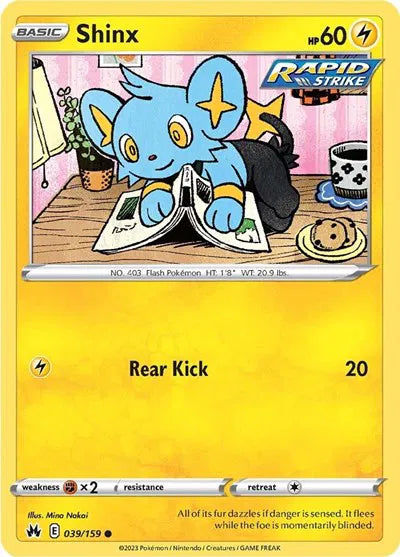Shinx Crown Zenith Common 039/159 Reverse Holofoil