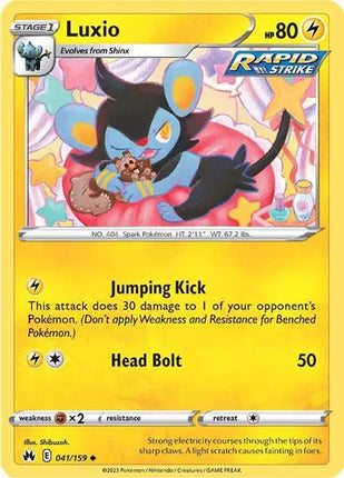Luxio Uncommon • 041/159 Crown Zenith