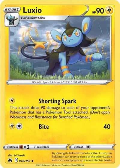 Luxio Uncommon • 042/159 Crown Zenith