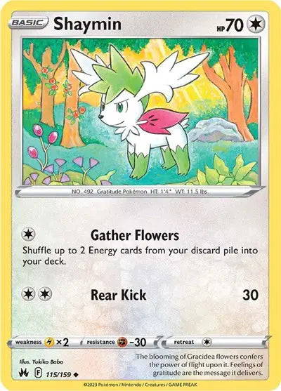 Shaymin Uncommon • 115/159 Crown Zenith Reverse Holofoil