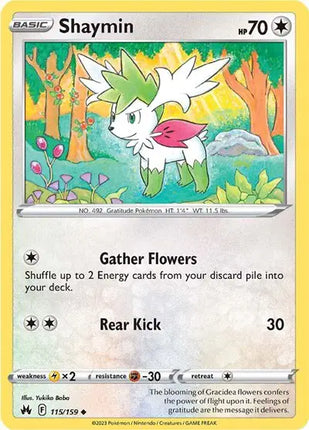 Shaymin Uncommon • 115/159 Crown Zenith