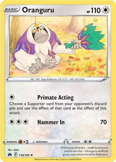 Oranguru Rare • 119/159 Crown Zenith