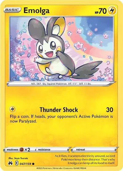 Emolga Common • 047/159 Crown Zenith