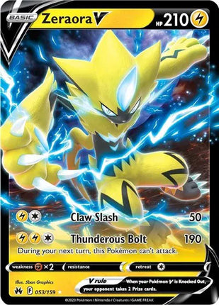 Zeraora V Crown Zenith Ultra Rare 053/159