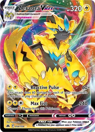 Zeraora VMAX Ultra Rare • 054/159 Crown Zenith