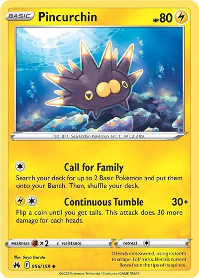 Pincurchin Uncommon • 056/159 Crown Zenith Reverse Holofoil