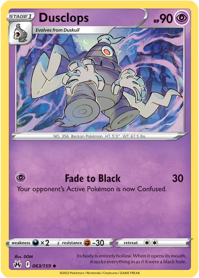 Dusclops Uncommon • 063/159 Crown Zenith
