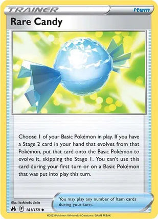 Rare Candy Uncommon • 141/159 Crown Zenith Reverse Holofoil