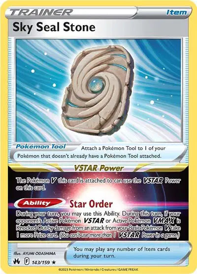 Sky Seal Stone Holo Rare • 143/159 Crown Zenith