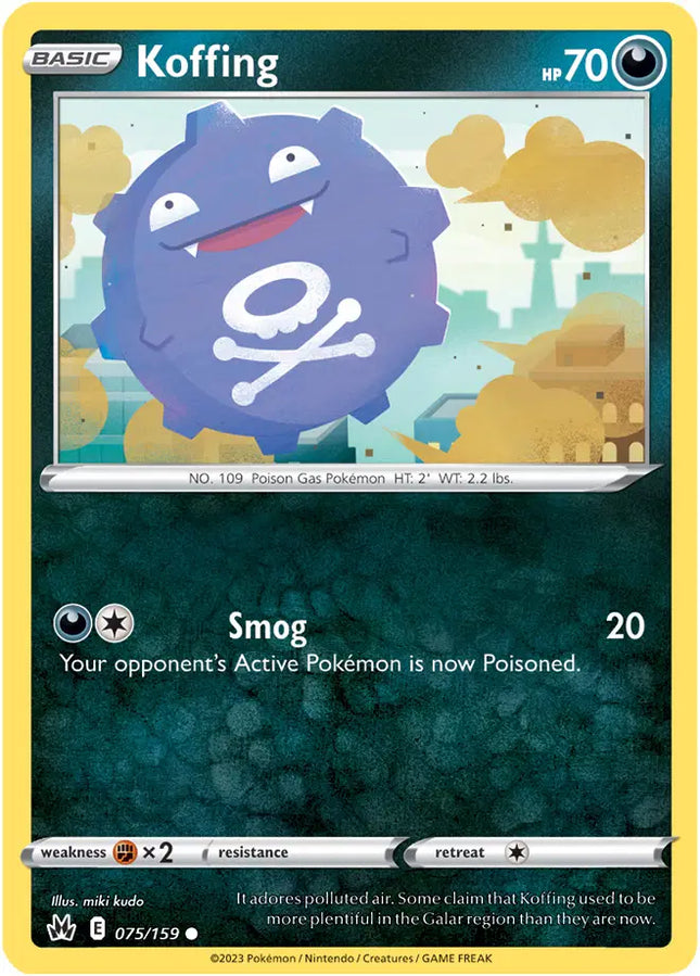 Koffing Common • 075/159 Crown Zenith