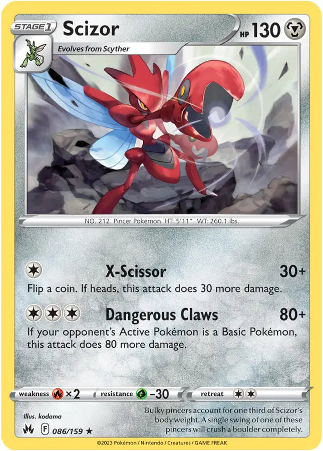 Scizor Rare • 086/159 Crown Zenith