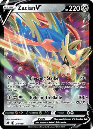 Zacian V Ultra Rare • 095/159 Crown Zenith