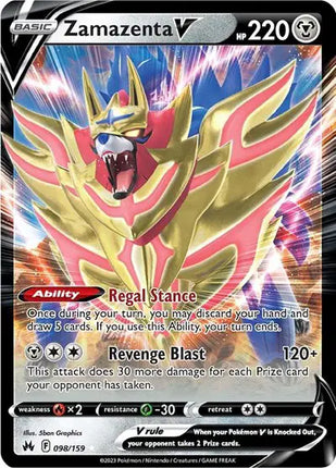 Zamazenta V Ultra Rare • 098/159 Crown Zenith