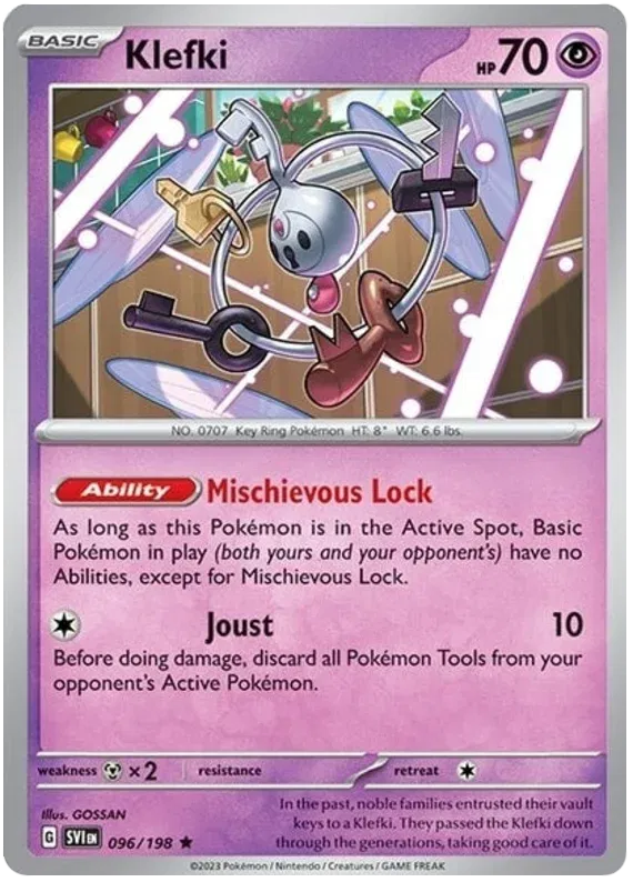 Klefki Scarlet & Violet Base Set Rare 096/198 Holofoil