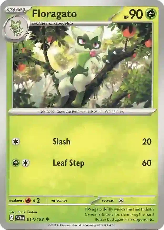 Floragato Scarlet & Violet Base Set Uncommon 014/198