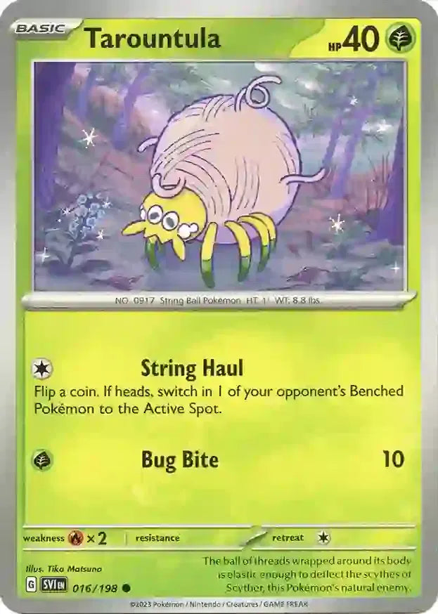 Tarountula Scarlet & Violet Base Set Common 016/198 Reverse Holofoil